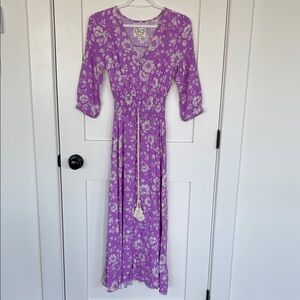 Sunday in Brooklyn Lavender Floral Maxi Dress